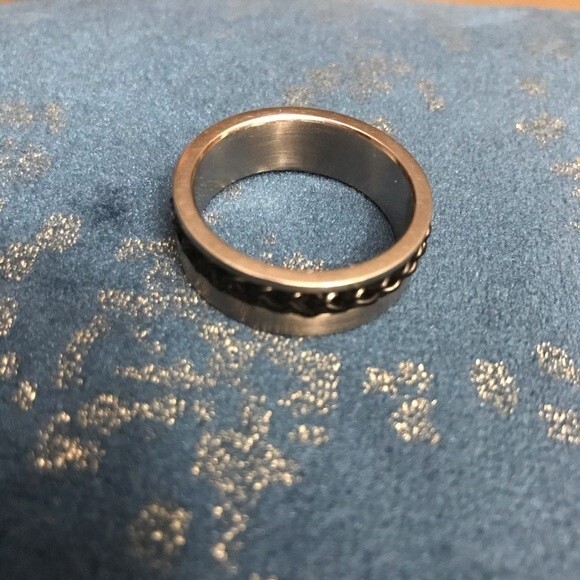 Stainless steel men’s chain spinner ring size 13 - Picture 1 of 2